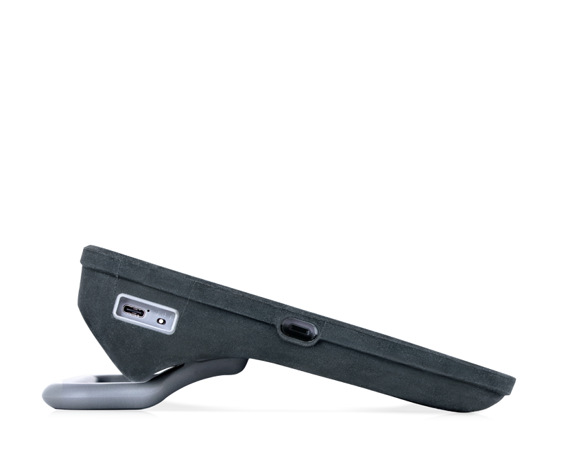 Tobii Dynavox SC Tablet left sideview with kickstand